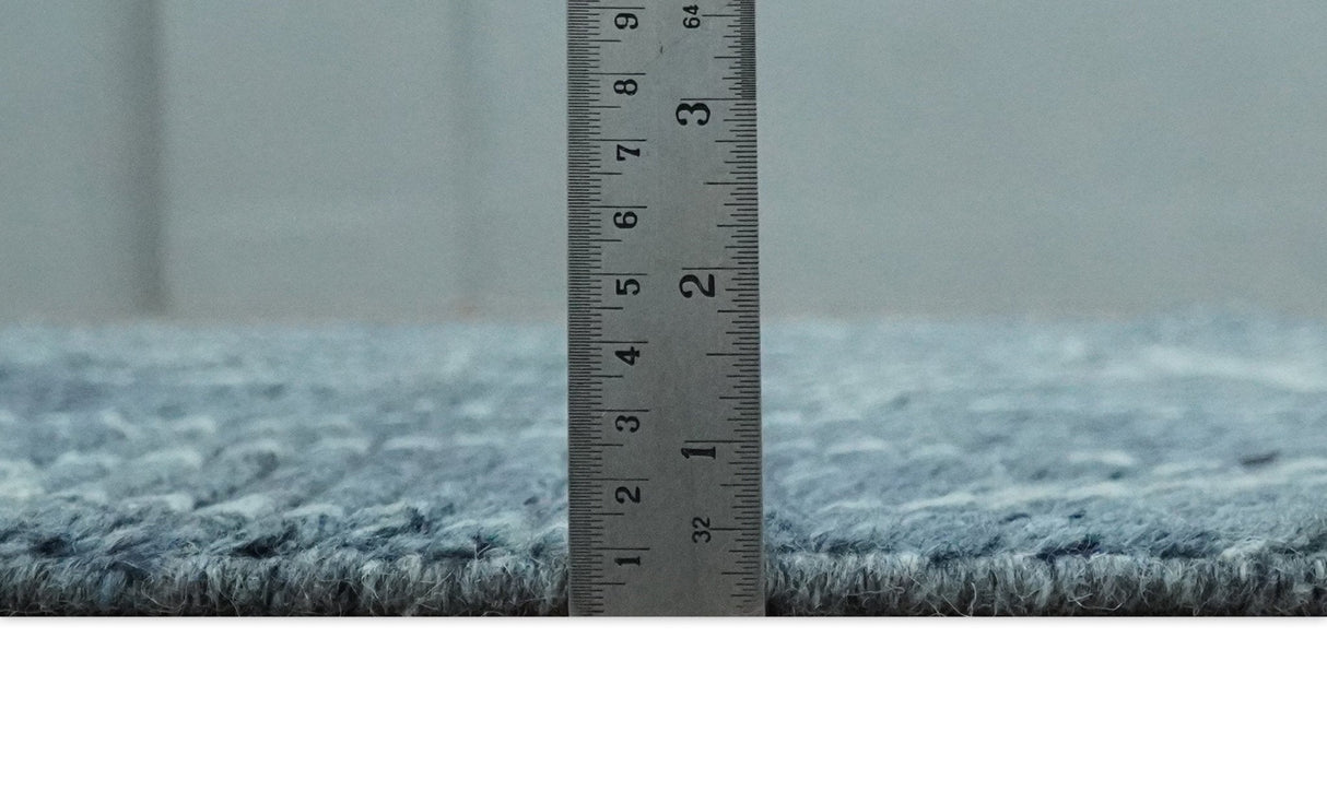 Hand Knotted Blue and Silver Trellis Moroccan Rug Made with Blended Wool Multi size Rug