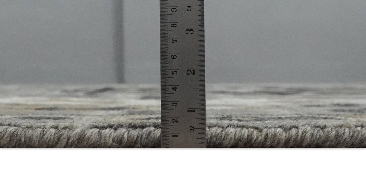 Hand Knotted Charcoal, Ivory and Beige Traditional Medallion Natural Wool Multi Size Area Rug, Kids, Living Room and Bedroom Rug