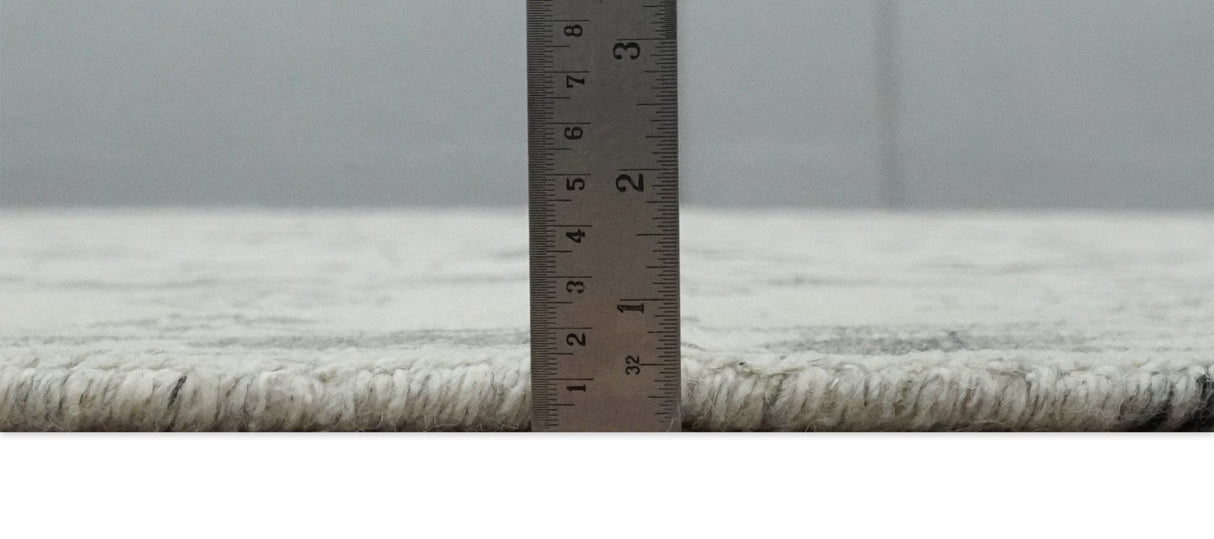 Hand Knotted Earthy Neutral Serapi Wool Rug, Charcoal, Beige and Ivory