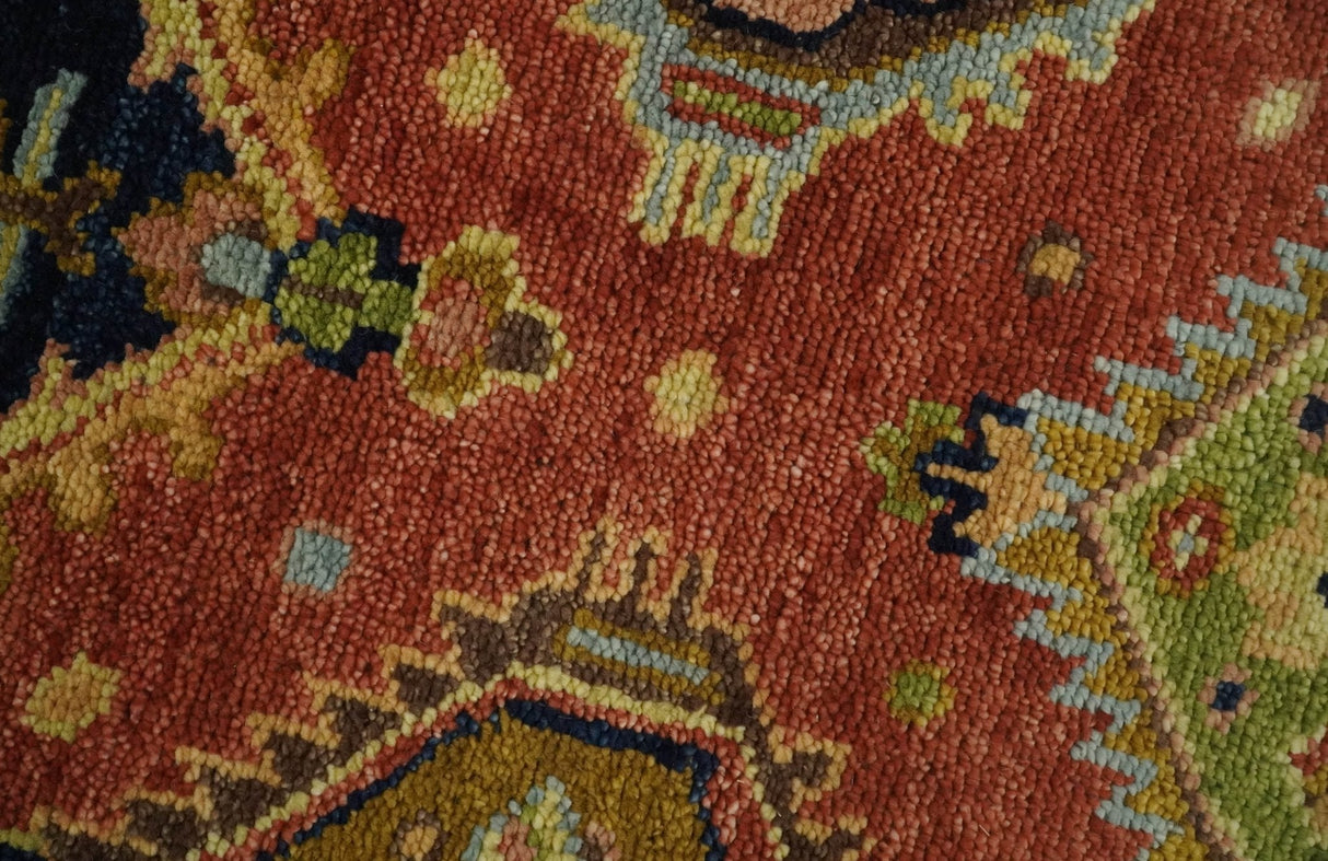 Hand Knotted Eclectic Rust and Brown Antique Traditional Multi size wool Area Rug