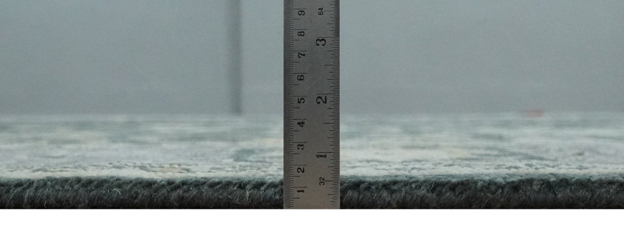 Hand Knotted Gray and Silver Traditional Antique Wool Area Rug, Living Room and Bedroom Rug