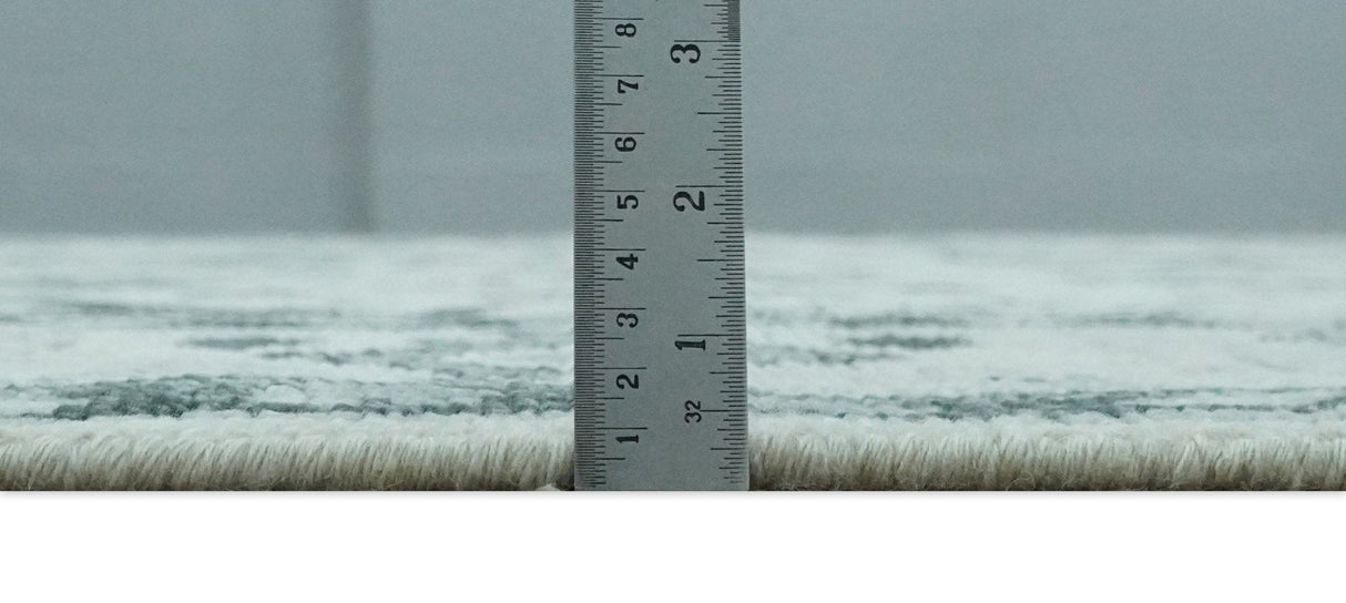 Hand Knotted Multi size Ivory, Silver and Charcoal Antique Turkish Oushak Wool Area Rug