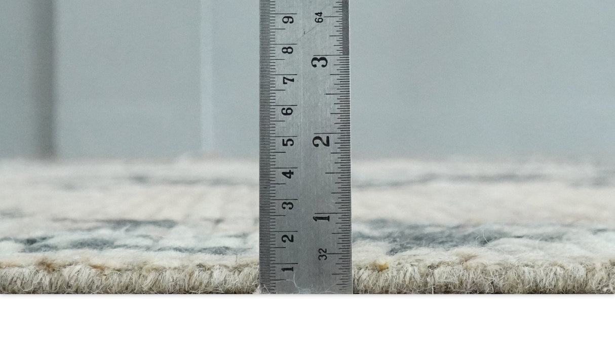 Hand Woven Peach, Beige and Charcoal Rug Made with Blended Wool Multi Size Rug