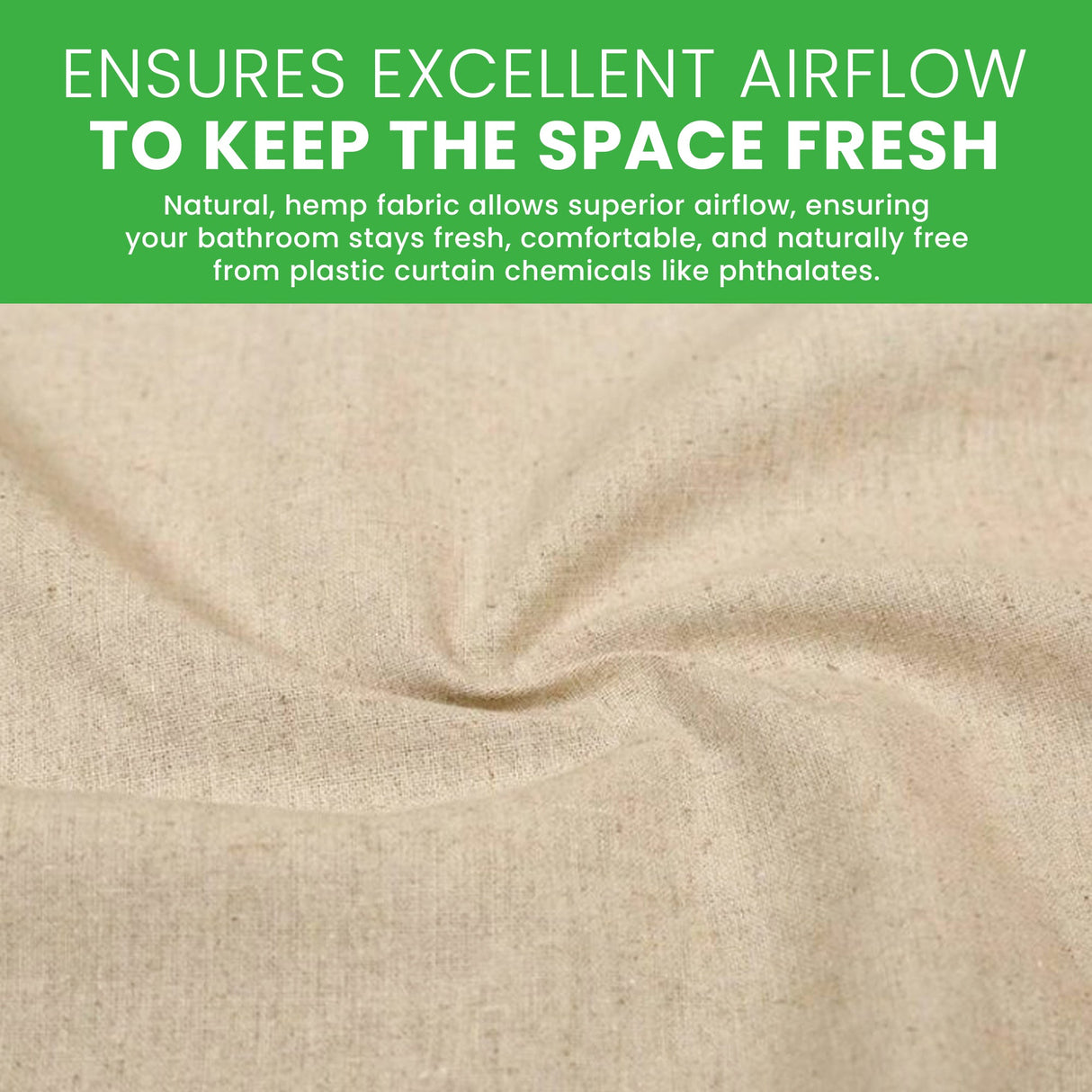 Hemp Shower Curtain – Bath, Tub + Stall Sizes – Made in USA