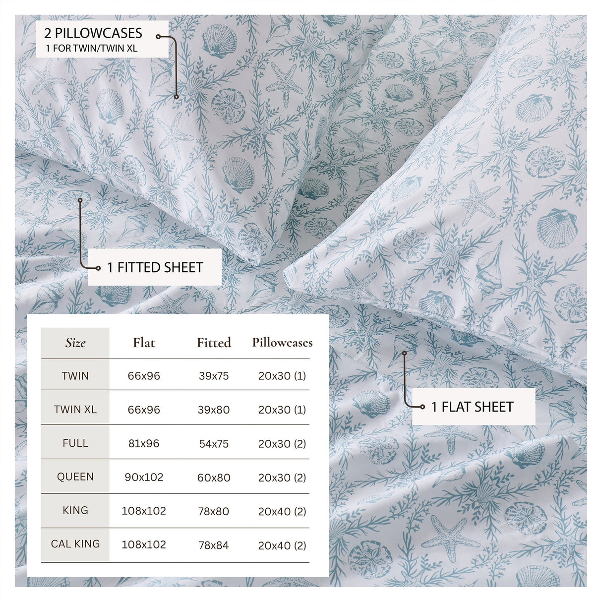 Coastal Printed Sheet Set - Newport Collection