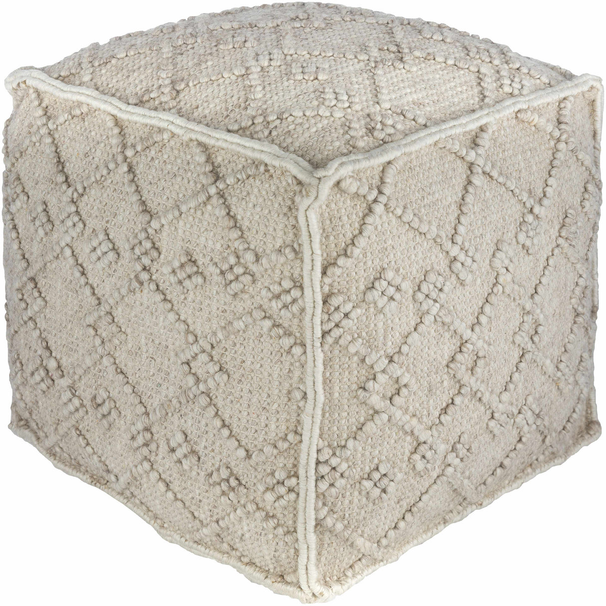 Lanzendorf White Pouf