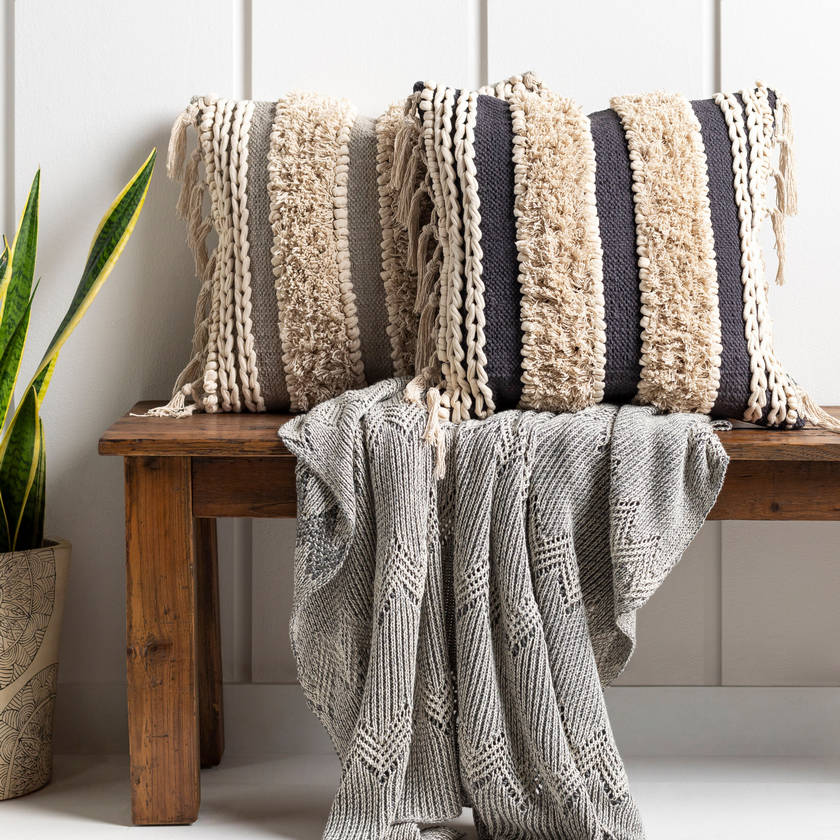 Verlaine Taupe Pillow Cover