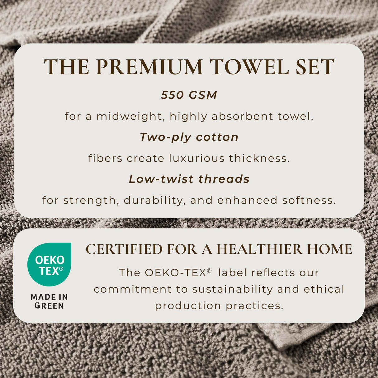 Cotton Textured Bath Towel Set - Acacia Collection