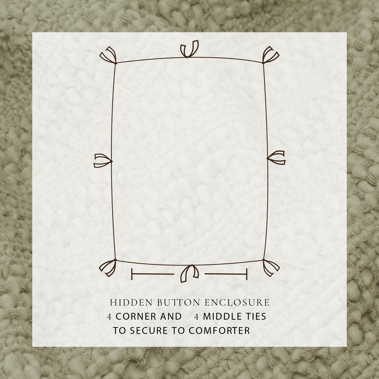 100% Cotton Honeycomb Waffle Duvet Set - Mattea Collection