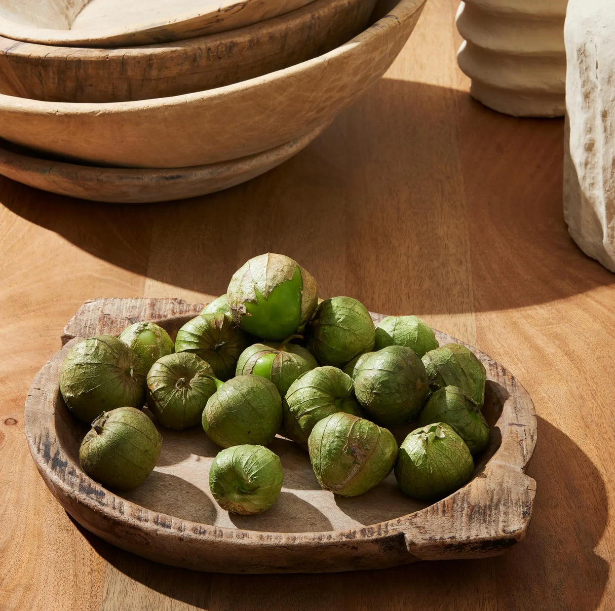 Wood Two Handle Parat - Small