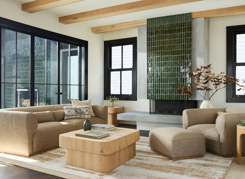 Haywood Beige Ottoman