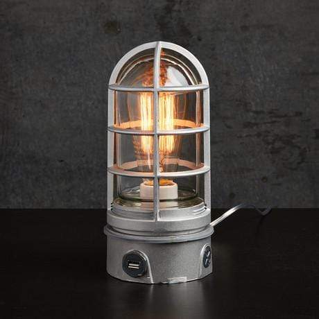 Raw Industrial Cage Lamp with Edison Bulb - The Mythic Cage