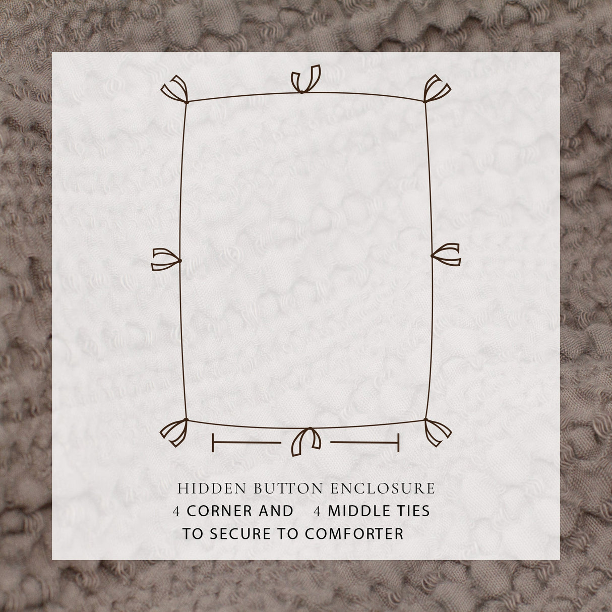 100% Cotton Honeycomb Waffle Duvet Set - Mattea Collection