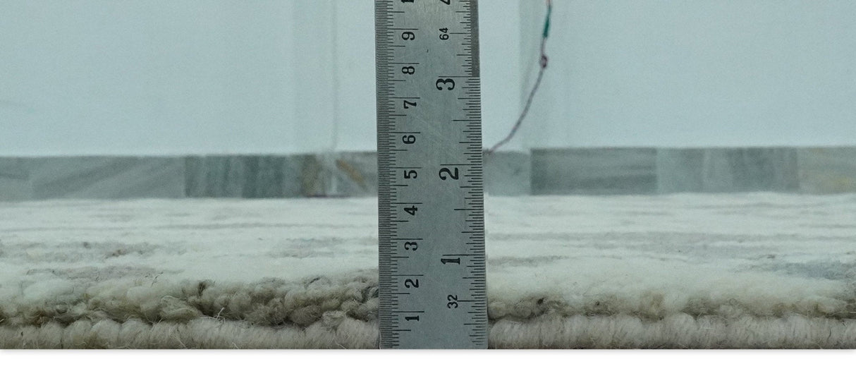 Ivory and Brown Traditional Hand Knotted Multi Size wool Area Rug