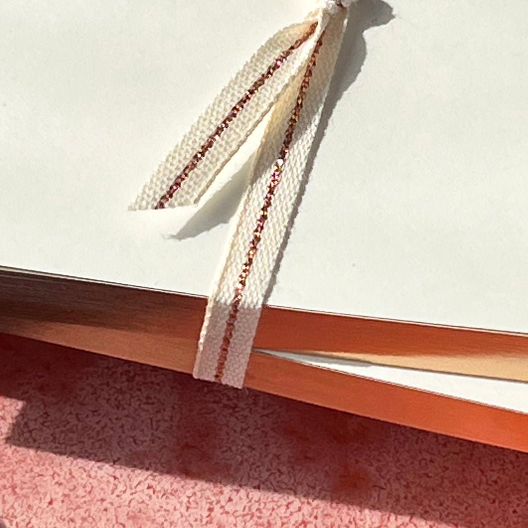Ivory Notebooks with Rose Gold Edging (set of 2)