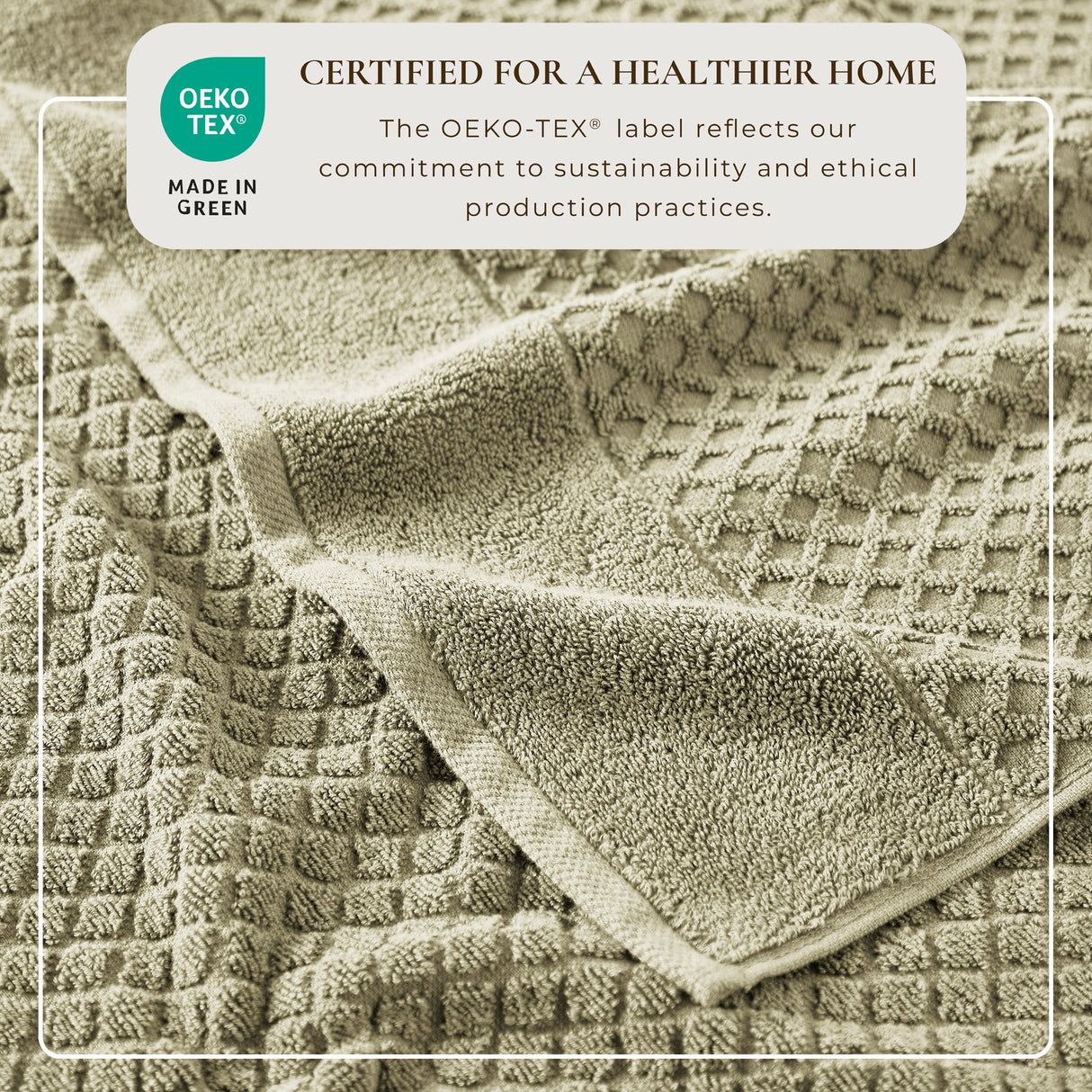 Cotton Diamond Waffle Weave Bath Towel Set - Grayson Collection