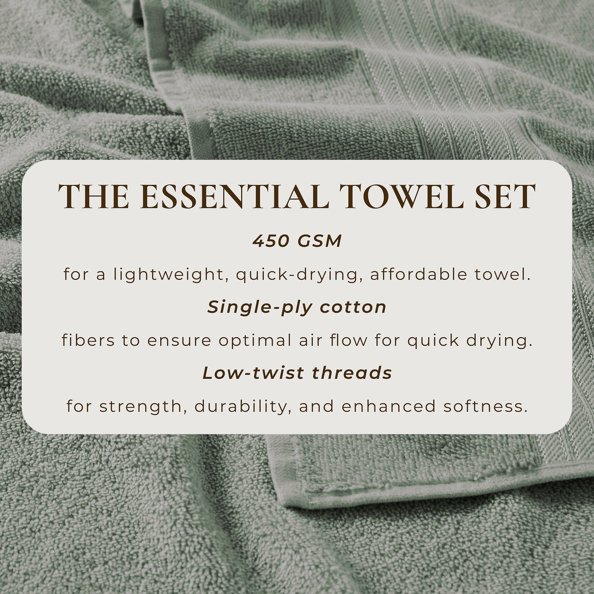 Cotton Terry Bath Towel Set - Cooper Collection
