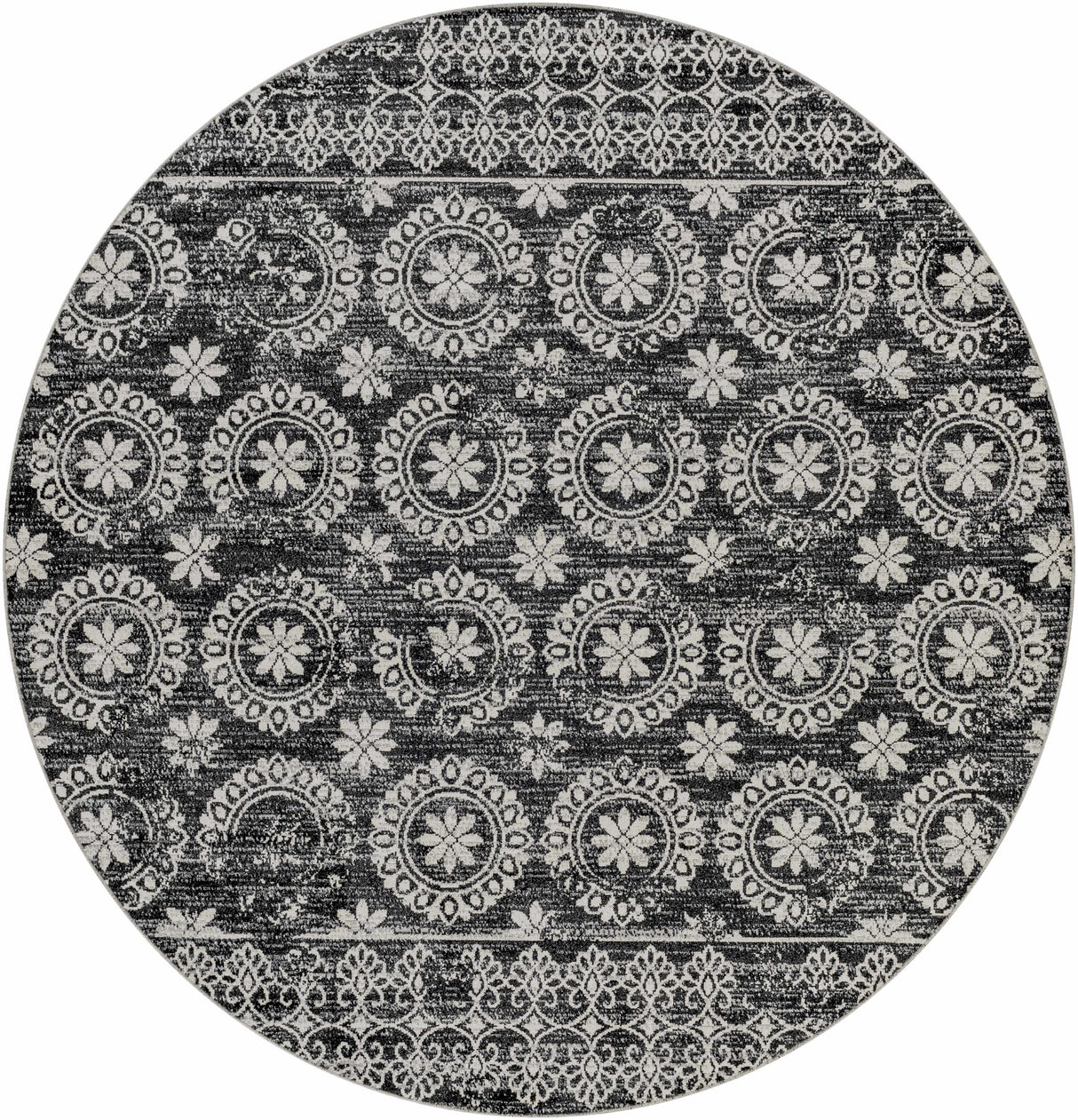 Kahraman Black & White Washable Rug