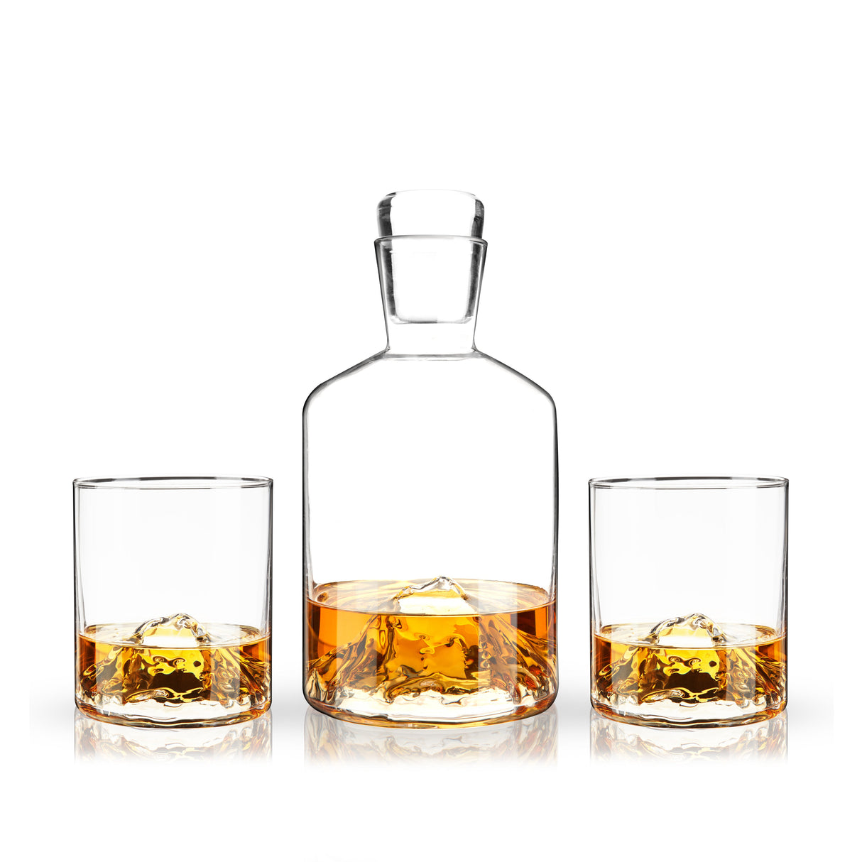 Mountain Crystal Decanter and Tumbler Set