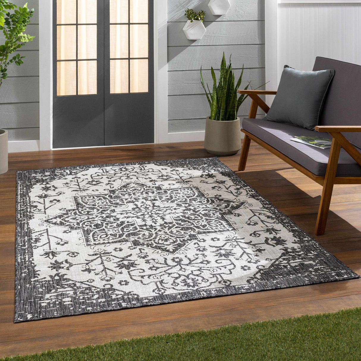 Charcoal Kilmacolm Indoor & Outdoor Rug - Clearance