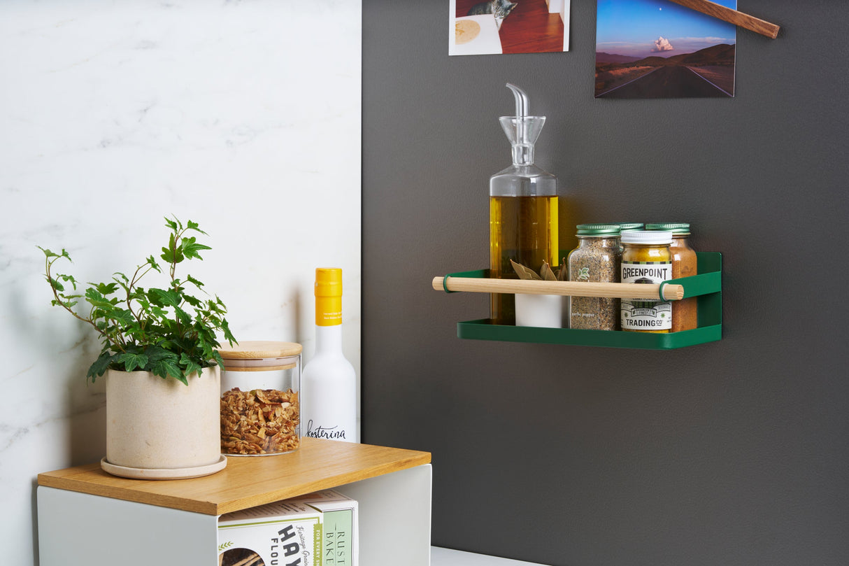 Magnetic Storage Caddy - Steel + Wood