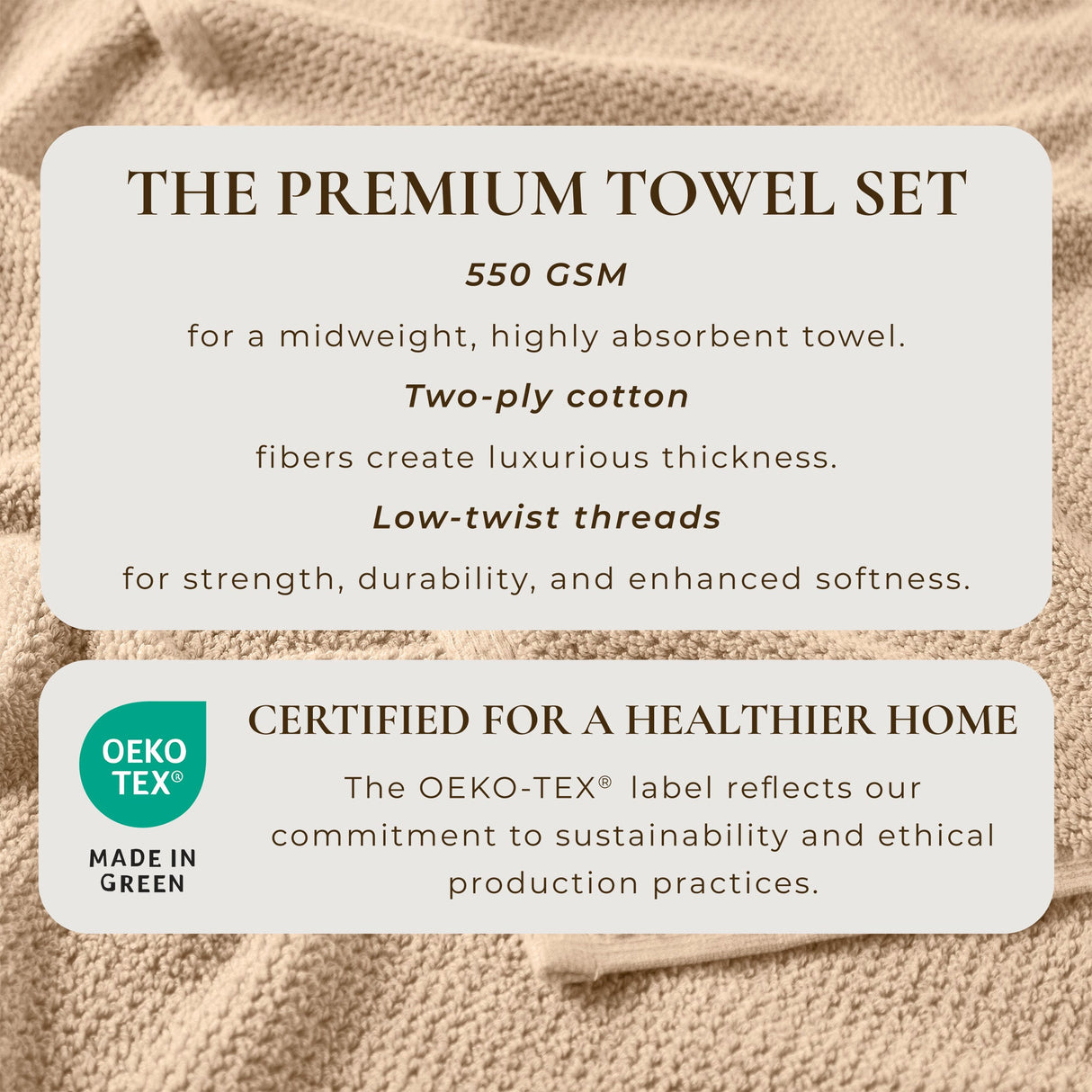Cotton Textured Bath Towel Set - Acacia Collection
