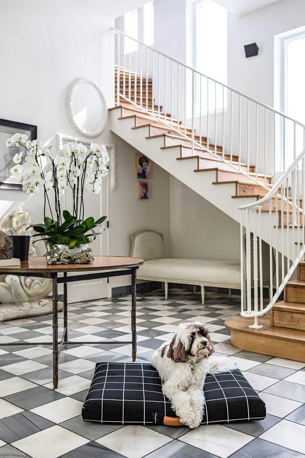 Black Grid | Luxury Dog Bed or Bed Cover