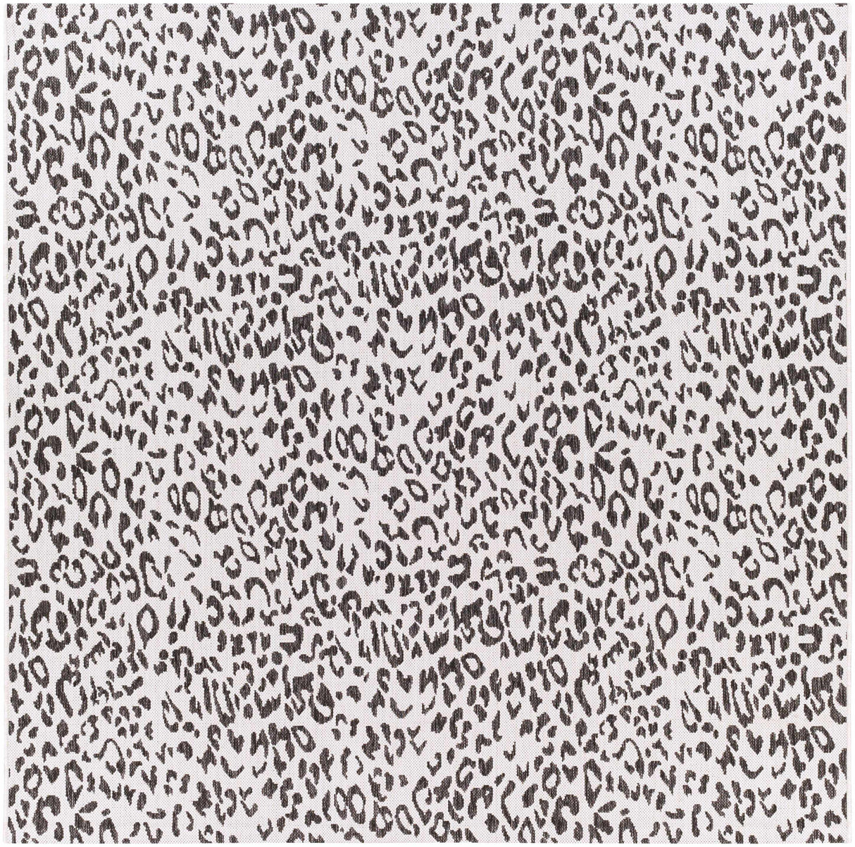 Alderbury White Leopard Print Rug