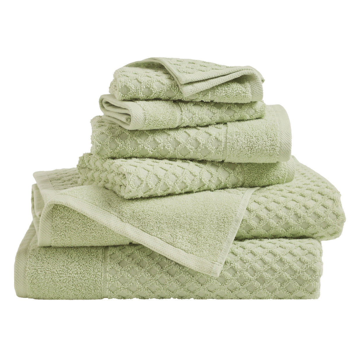 Cotton Diamond Waffle Weave Bath Towel Set - Grayson Collection