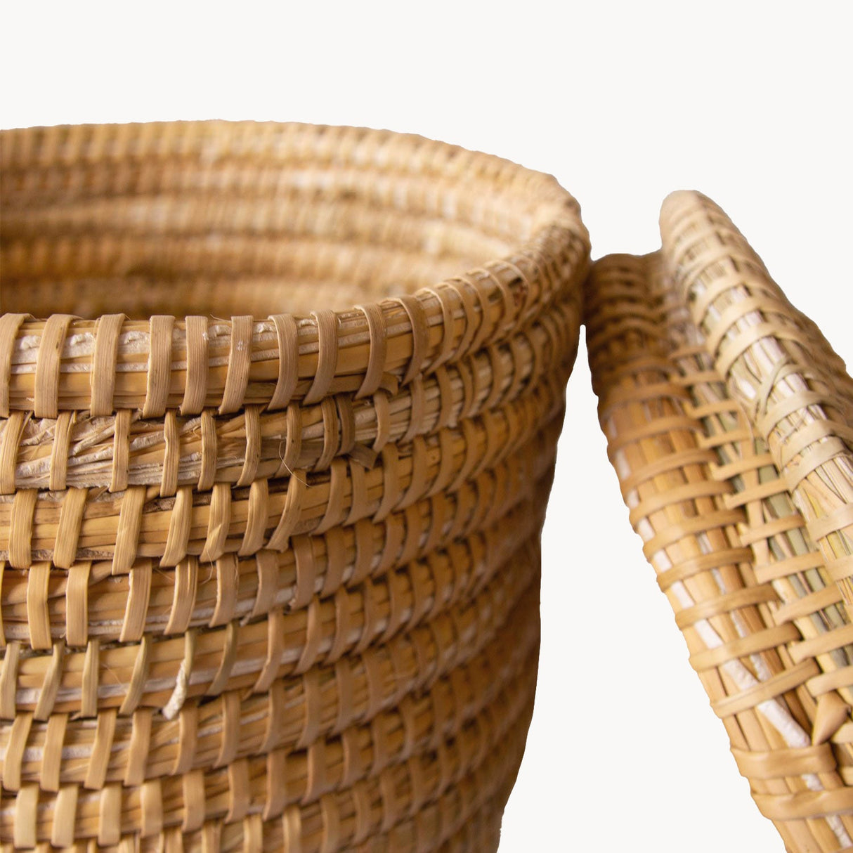 Palm Lidded Storage Baskets