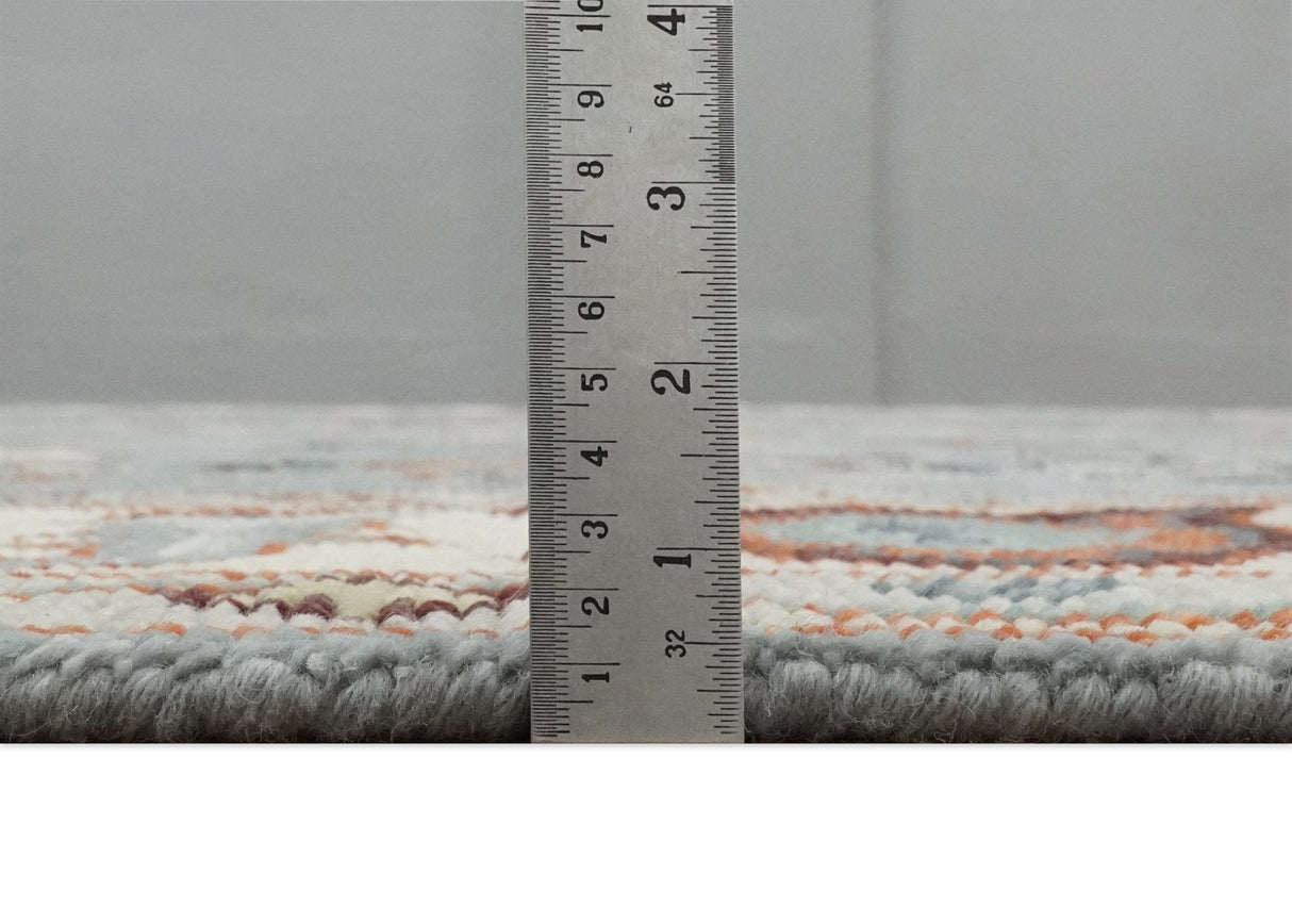 Hand Knotted Gray and Ivory Traditional Oriental Oushak Custom Made Wool Area Rug