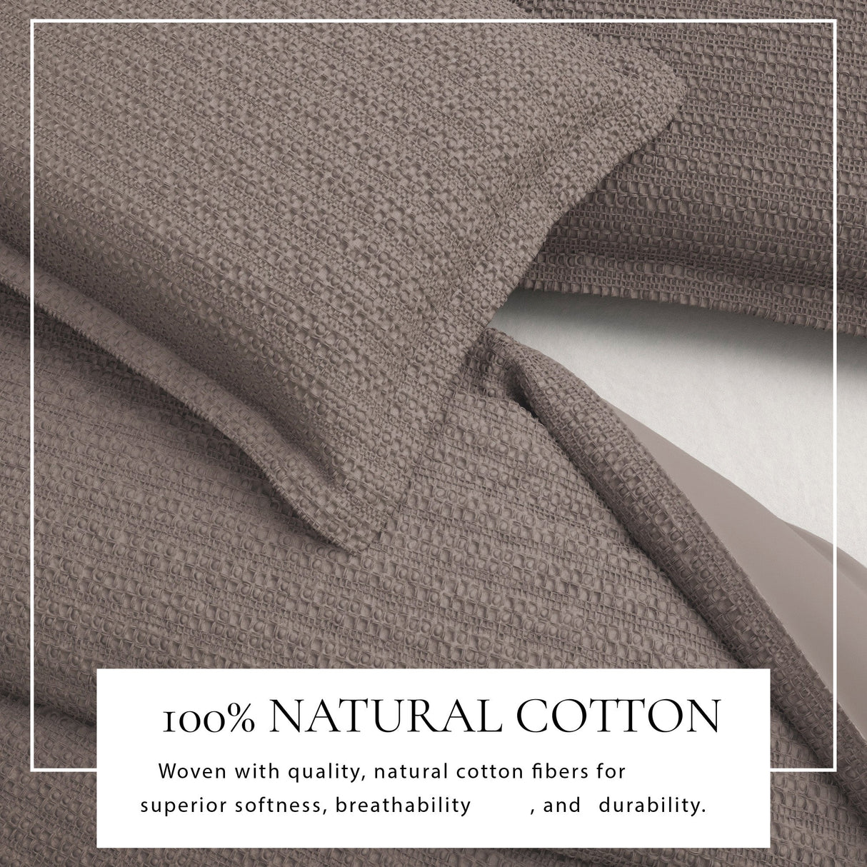 100% Cotton Honeycomb Waffle Duvet Set - Mattea Collection