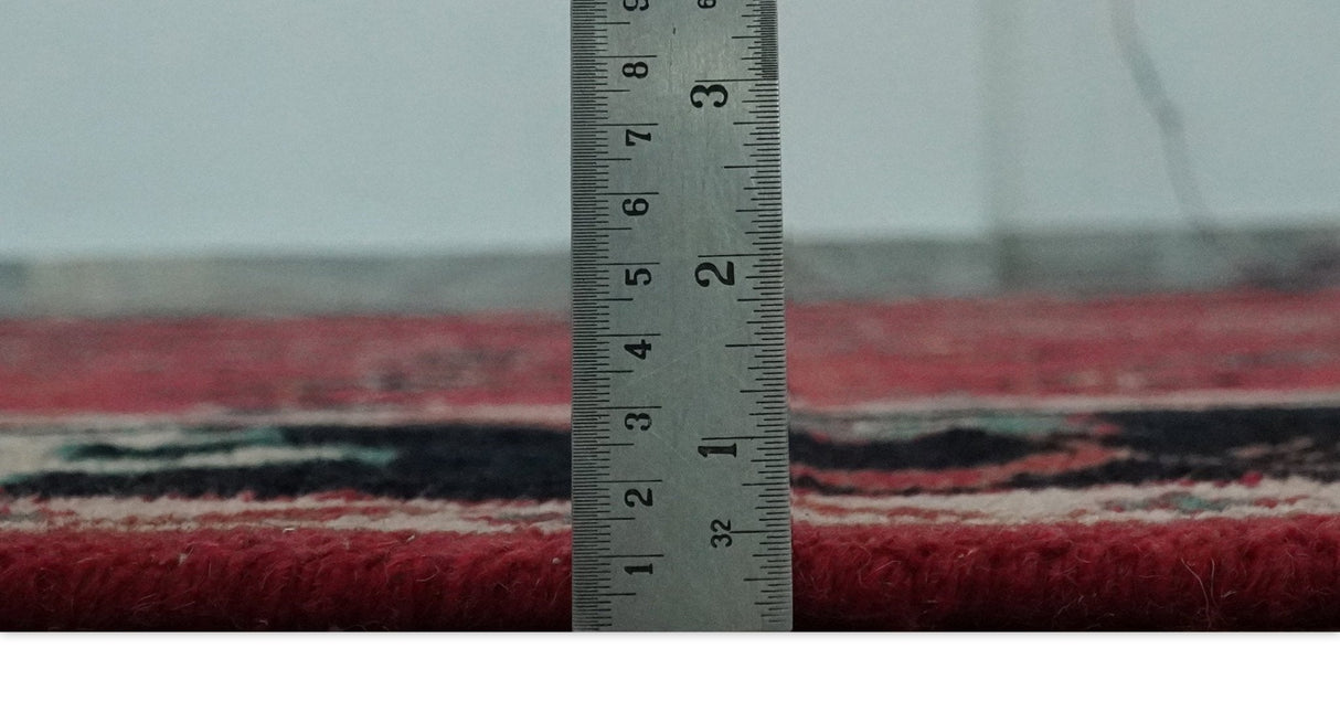 Maroon and Black Traditional Oriental Hand Knotted Custom Made wool Area Rug