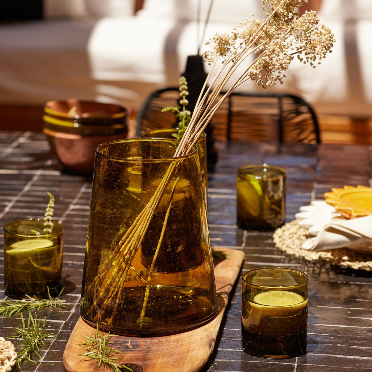 Moroccan Handblown Classic Short Glass | Set of Two