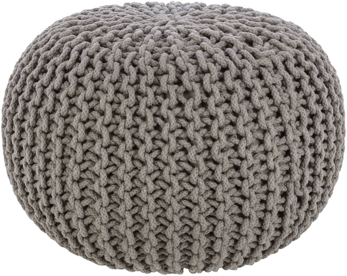 Harmannsdorf Medium Gray Pouf