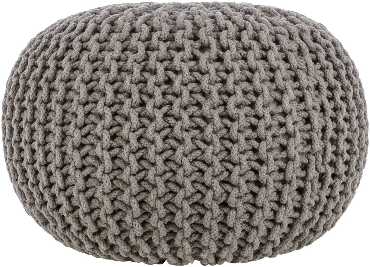 Harmannsdorf Medium Gray Pouf