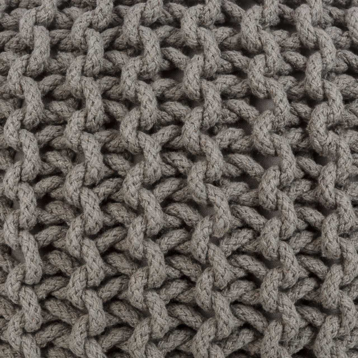 Harmannsdorf Medium Gray Pouf