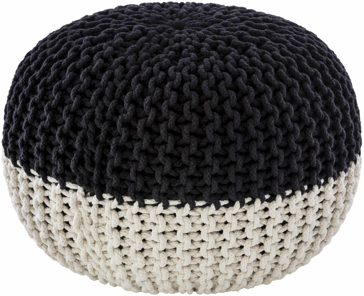 Mank Black Pouf