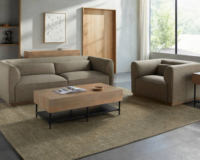 Haywood Beige Ottoman