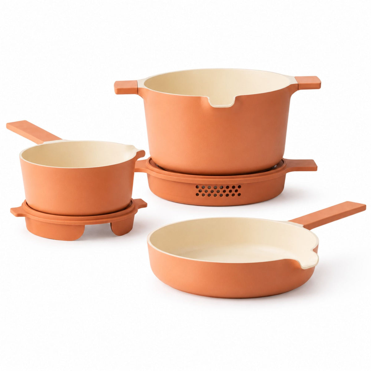 Nesting Ceramic Nonstick Cookware Set, 5-Piece