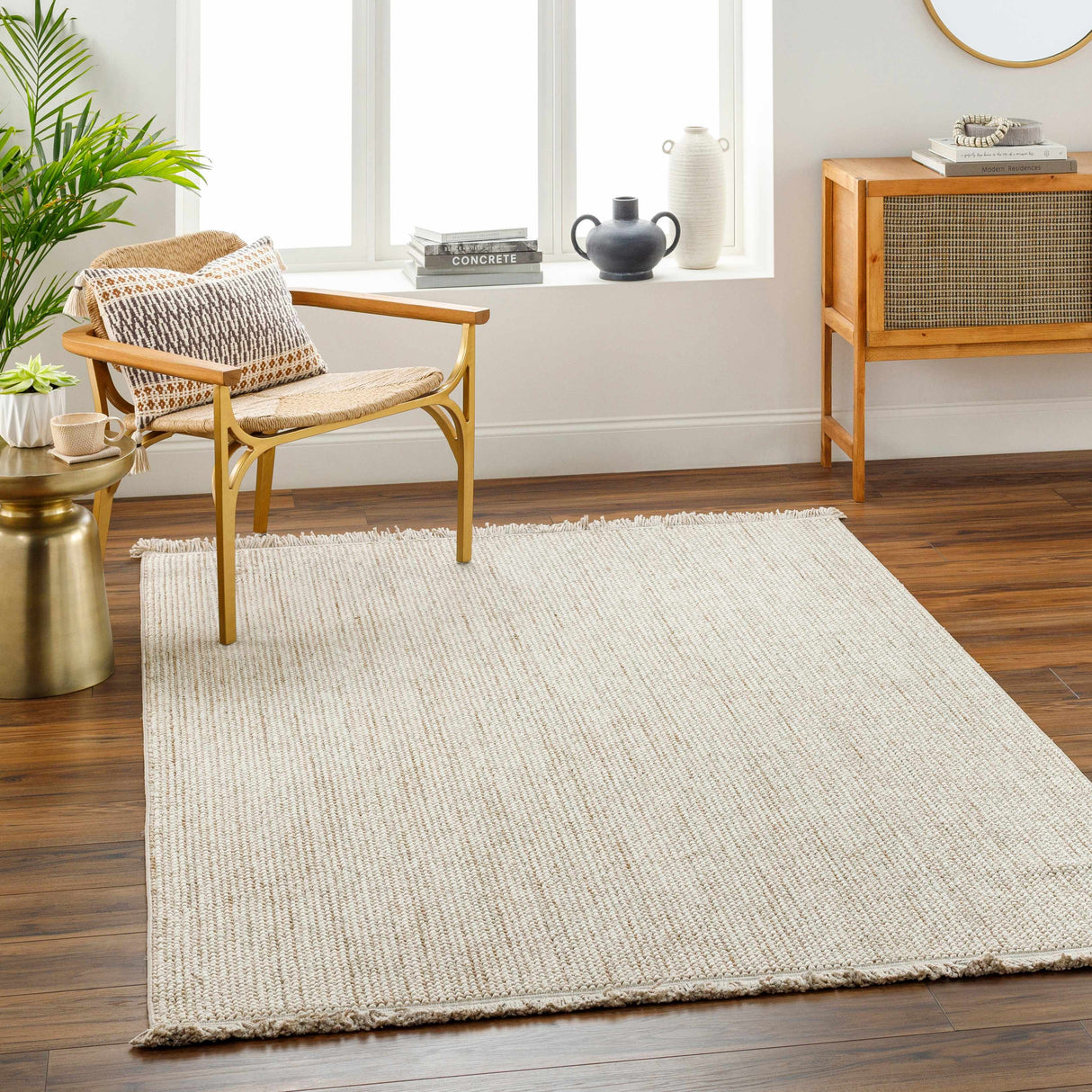 Gowan Beige Area Rug
