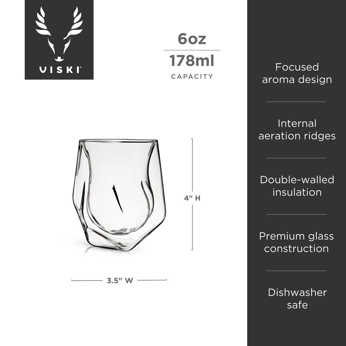 Aerating Whiskey Taster Set of 2
