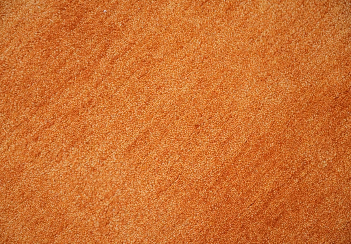 Custom Made orange Solid Woolen Hand Tufted contemporary area Rug