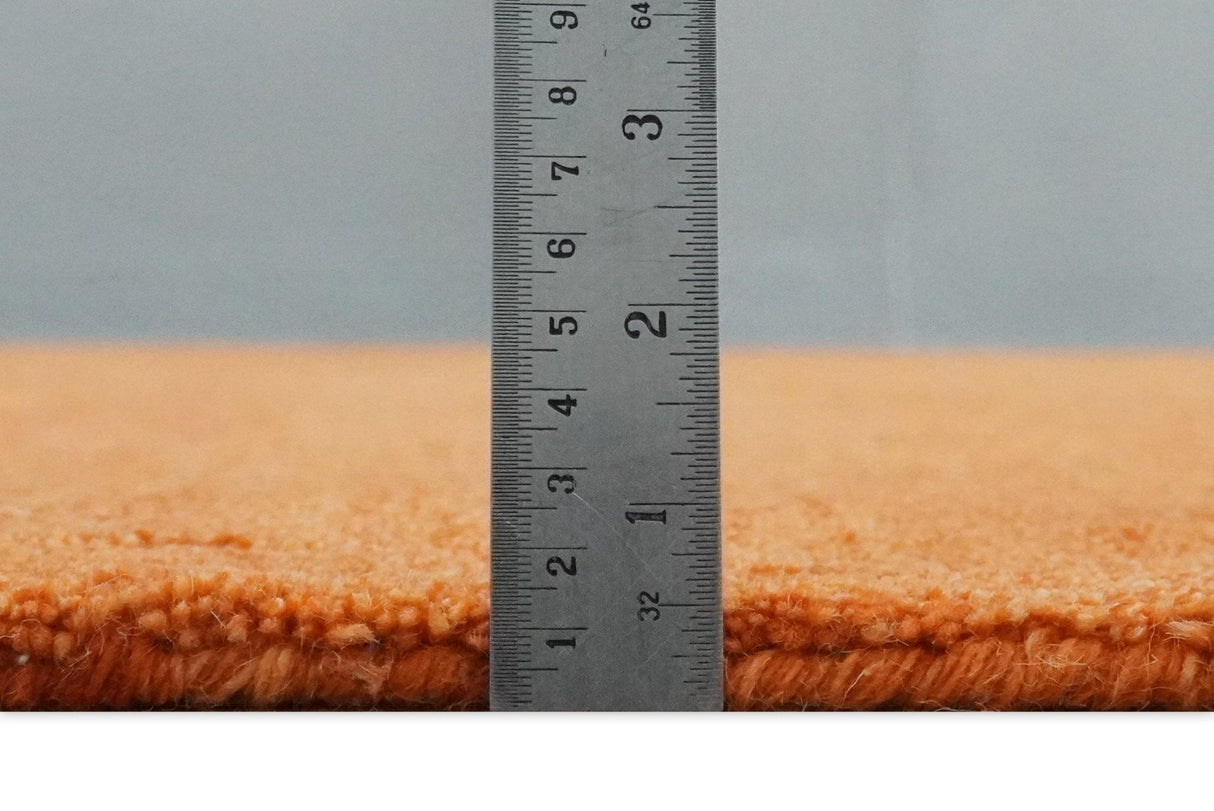 Custom Made orange Solid Woolen Hand Tufted contemporary area Rug