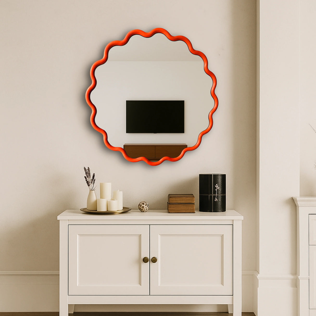 Round Wave Mirror