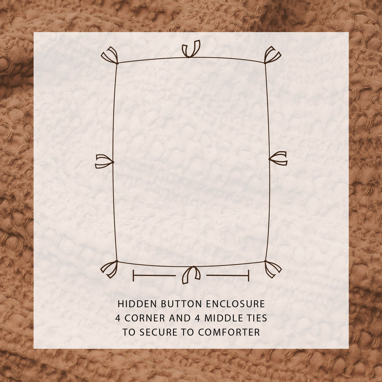 100% Cotton Honeycomb Waffle Duvet Set - Mattea Collection