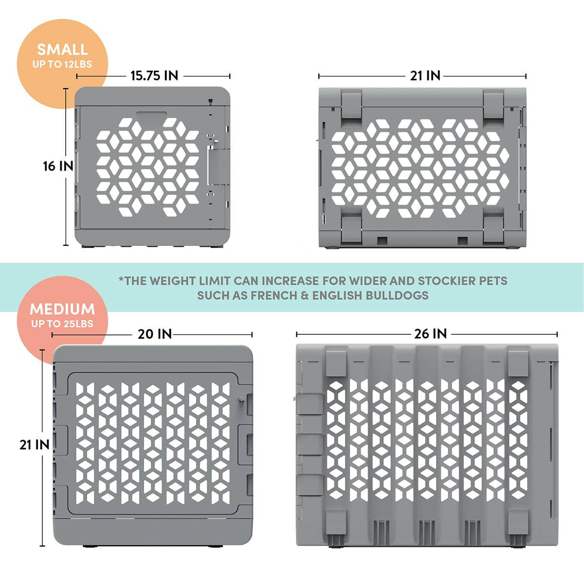 PAWD® Modern Collapsible Dog Crate