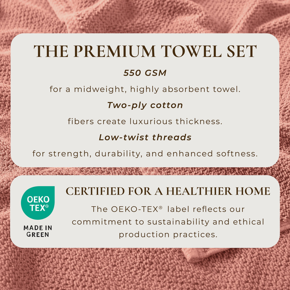 Cotton Textured Bath Towel Set - Acacia Collection