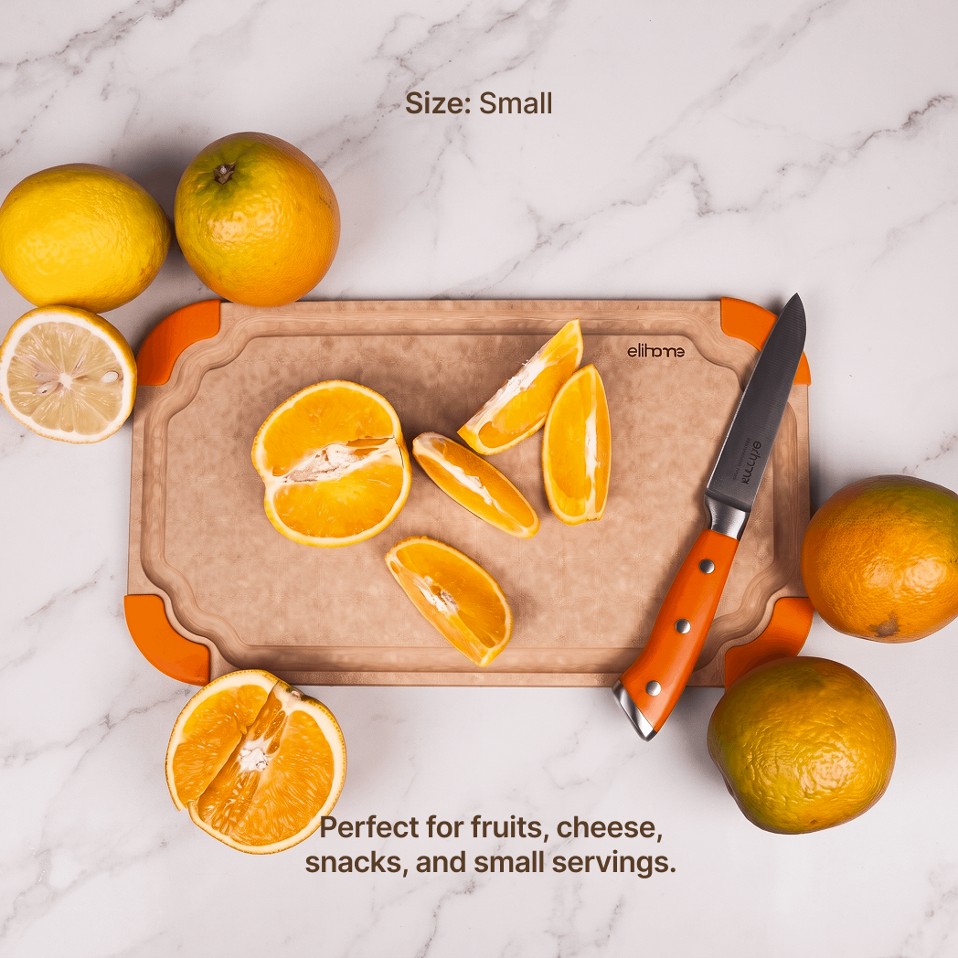 Premium Series 4 Pieces Cutting Board Set - Non Slip & Color Code (S+M+L+XL)