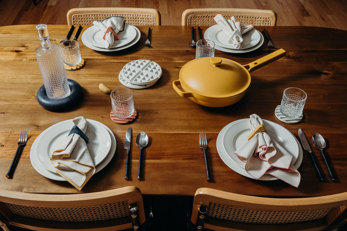 Waffle Trivet | White Terrazzo